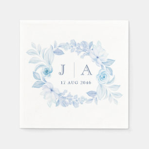 Guardanapo De Papel Casamento Floral Clássico Românico Clássico Napkin