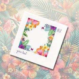 Guardanapo De Papel Casamento Floral Colorida Haveria tropical