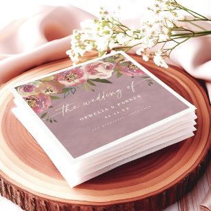 Guardanapo De Papel Casamento Floral Cor-de-Rosa Ophelia Cottagecore D