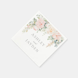 Guardanapo De Papel Casamento Floral de Blush Maravilhoso