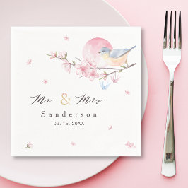 Guardanapo De Papel Casamento Floral de Elegante Primavera