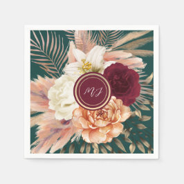 Guardanapo De Papel Casamento Floral de Emerald Green