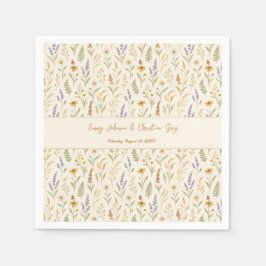 Guardanapo De Papel Casamento Floral de Flor de Flor de Watercolor Sel