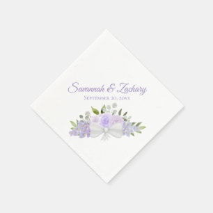 Guardanapo De Papel Casamento Floral de Lavanda Roxo