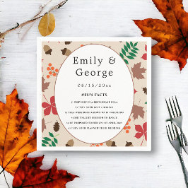 Guardanapo De Papel Casamento Floral De Outono Da Elegante Ruptura Rus