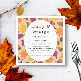 Guardanapo De Papel Casamento Floral De Outono Elegante Boho Caiu