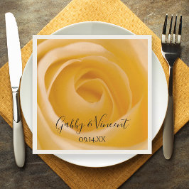 Guardanapo De Papel Casamento Floral de Rosa Branca