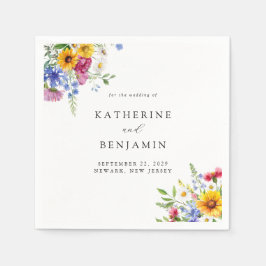 Guardanapo De Papel Casamento Floral de Verão Russo Elegante