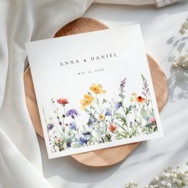 Guardanapo De Papel Casamento Floral de Vibrant Watercolor