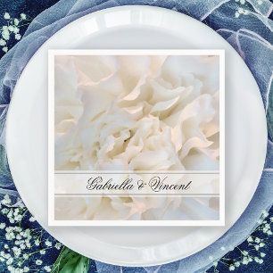 Guardanapo De Papel Casamento floral do cravo branco