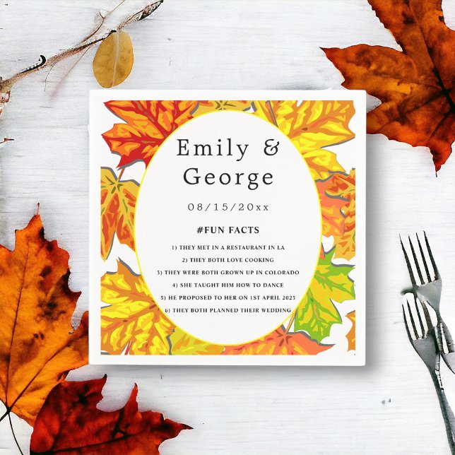 Guardanapo De Papel Casamento Floral do País Elegante Boho Fall (Criador carregado)