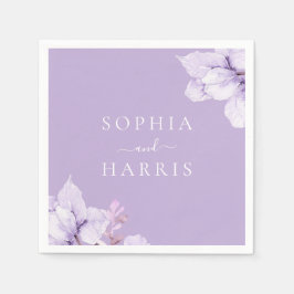 Guardanapo De Papel Casamento Floral Dusty Purple