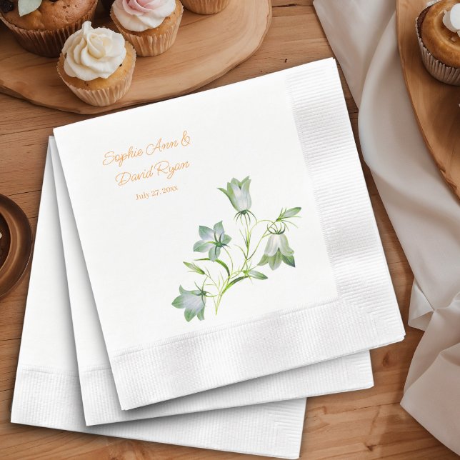 Guardanapo De Papel Casamento Floral Elegante (Criador carregado)