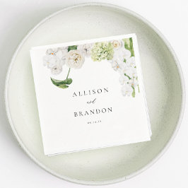 Guardanapo De Papel Casamento Floral Elegante Greenery
