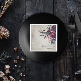 Guardanapo De Papel Casamento Floral Elegante Watercolor Napkin