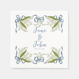 Guardanapo De Papel Casamento Floral Francês Personalizado Napkins