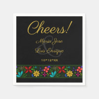 Casamento Floral Latino-Americano Dourado Elegante