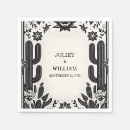 Guardanapo De Papel Casamento Floral Mexicano Elegante Fiesta Cactus
