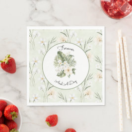 Guardanapo De Papel Casamento Floral Orquídea Hibisco Creme Branco Men