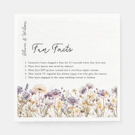 Guardanapo De Papel Casamento Floral Púrpura Elegante