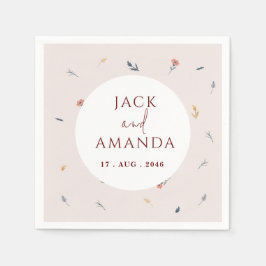 Guardanapo De Papel Casamento Floral Rosa Cheerful Napkins