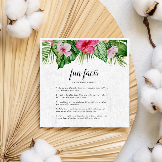 Guardanapo De Papel Casamento Floral Tropical Watercolor (Criador carregado)