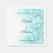Casamento floral turquesa elegante