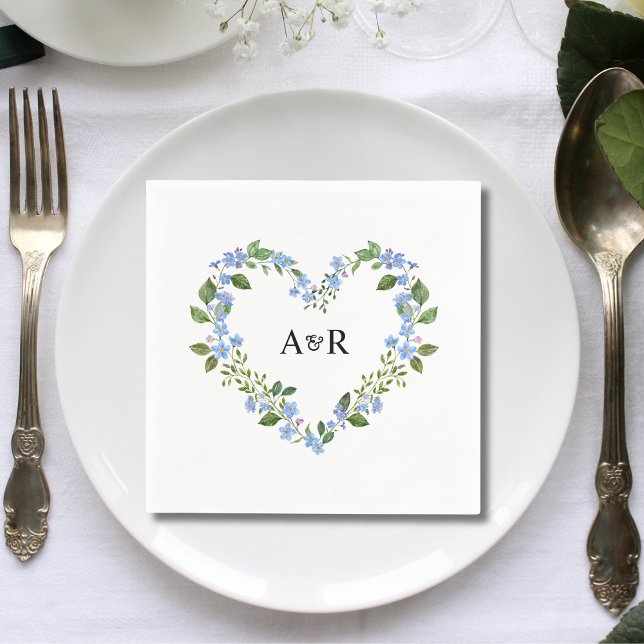Guardanapo De Papel Casamento Floral Verde Rústico Moderno Personaliza (Personalized modern rustic greenery floral wedding napkins add natural elegance to receptions.)