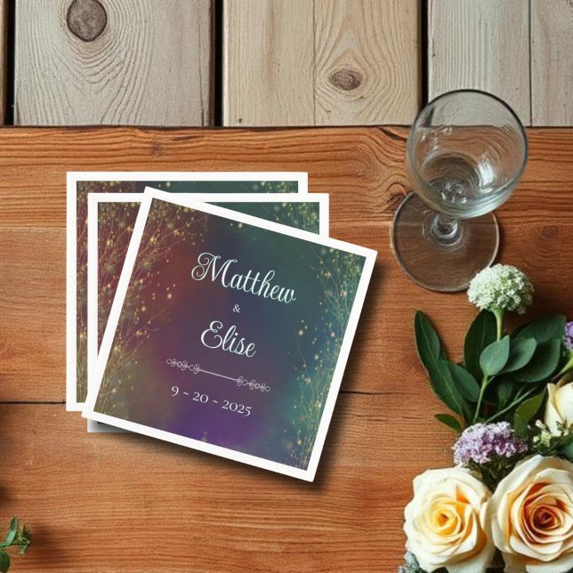 Guardanapo De Papel Casamento Florestal Encantado Rustic Woodland (Criador carregado)