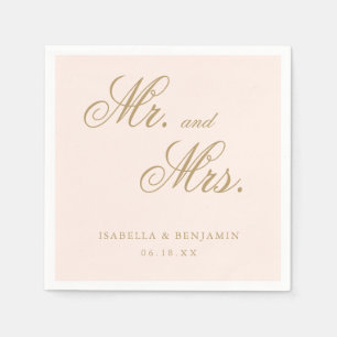Guardanapo De Papel Casamento Formal Elegante Rosa Tradicional