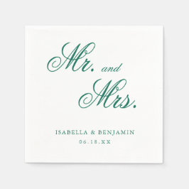 Guardanapo De Papel Casamento Formal Elegante Verde Esmeralda Tradicio