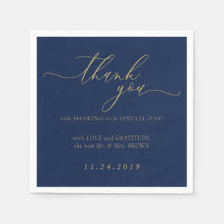 Guardanapo De Papel Casamento Formal Minimalista Decoração Azul Marinh