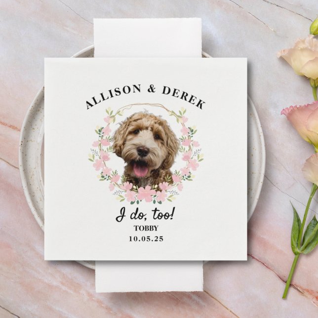 Guardanapo De Papel Casamento Fotográfico de Cachorro Modelo Muito Bon (Criador carregado)
