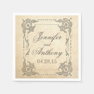 Guardanapo De Papel casamento gasto do vintage