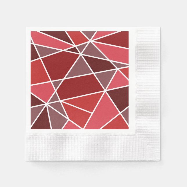 Guardanapo De Papel Casamento Geométrico Elegante (Frente)