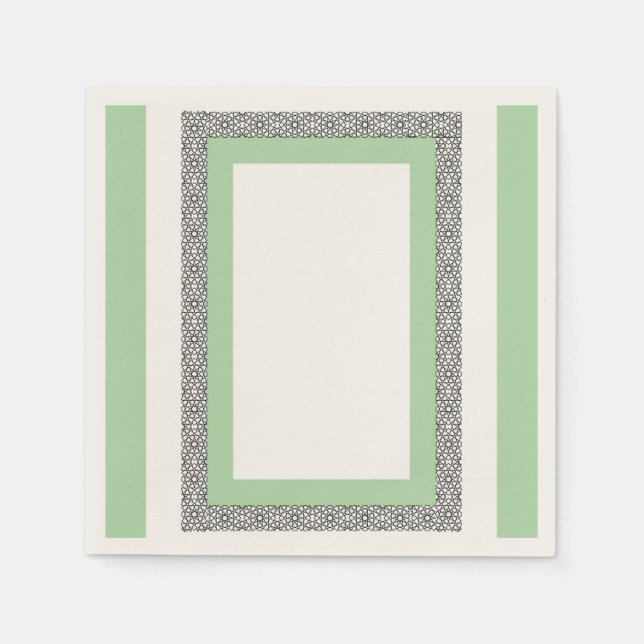 Guardanapo De Papel Casamento Geométrico Islâmico de Turquesa (Frente)