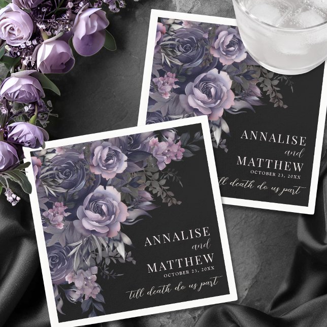 Guardanapo De Papel Casamento Gótico Elegante (Elegant Gothic Wedding Napkins)