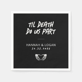 Guardanapo De Papel Casamento Gótico Napkins, Casamento de Halloween N