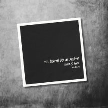 Casamento Gótico Nome Personalizado Cocktail Negro