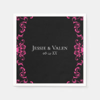 Casamento Gótico Quente-Rosa e Negro