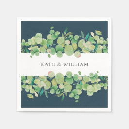 Guardanapo De Papel Casamento Greenery Eucalyptus Garland
