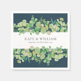 Guardanapo De Papel Casamento Greenery Eucalyptus Garland