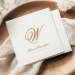 Guardanapo De Papel Casamento inicial do Sobrenome clássico legante<br><div class="desc">Casamento inicial do Sobrenome clássico legante</div>