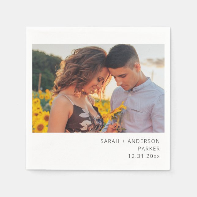 Guardanapo De Papel Casamento instantâneo de fotos ou festa V2 (Frente)