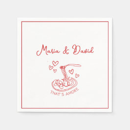 Guardanapo De Papel Casamento Italiano Vermelho Personalizado Capricho