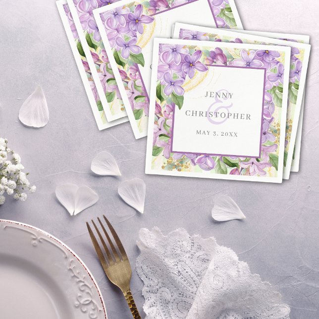 Guardanapo De Papel Casamento Lilac Roxo (Criador carregado)