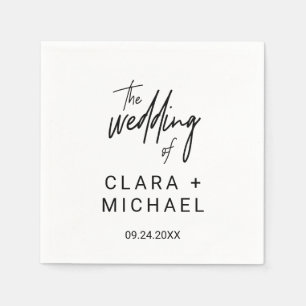 Guardanapo De Papel Casamento lunático da caligrafia