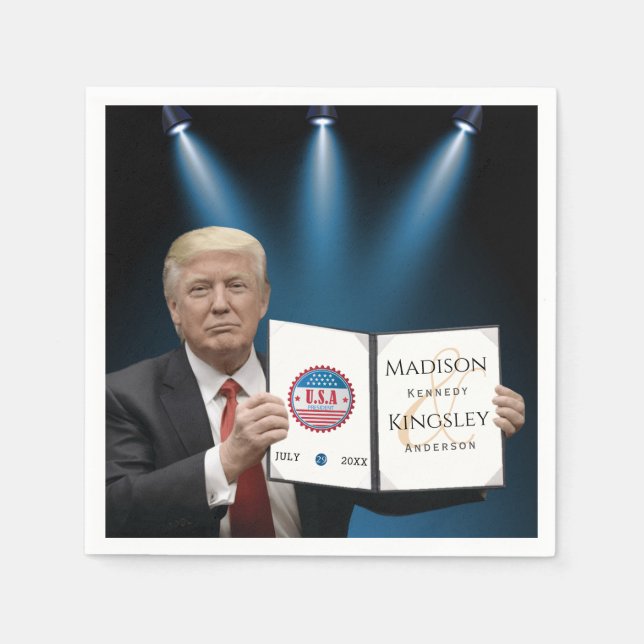 Guardanapo De Papel Casamento mais incrível do Trump (Frente)