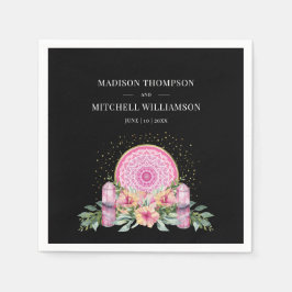 Guardanapo De Papel Casamento Metafísico com Cristais de Mandala Flora