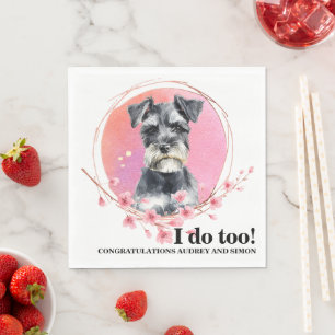 Guardanapo De Papel Casamento Miniatura Schanuzer Com Napkins Com Foto